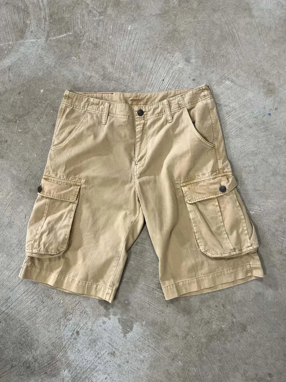 True Religion Ricky Cargo Shorts Khaki Men’s 36 Y2K Utility Baggy